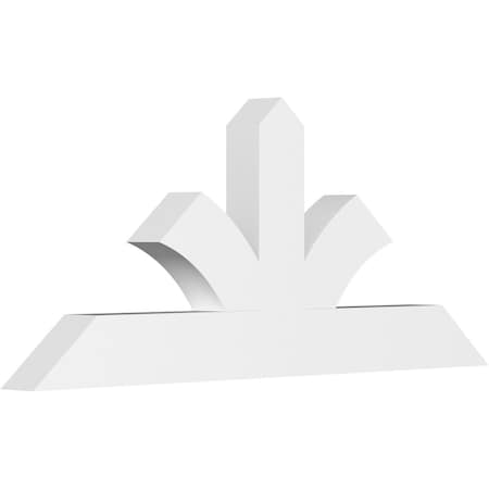 Ekena Millwork Richland Architectural Grade PVC Gable Bracket, 60"W x 25"H x 4"D x 6"F, 10/12 Pitch GBP060X25X0406RIC00